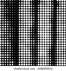 Abstract grunge grid polka dot halftone background pattern. Spotted black and white vector line illustration
