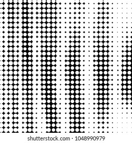 Abstract grunge grid polka dot halftone background pattern. Spotted black and white vector line illustration
