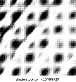 Abstract grunge grid polka dot halftone background pattern. Spotted black and white vector line illustration

