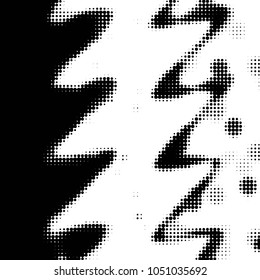 Abstract grunge grid polka dot halftone background pattern. Spotted black and white vector line illustration
