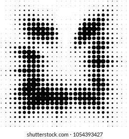 Abstract grunge grid polka dot halftone background pattern. Spotted black and white vector line illustration
