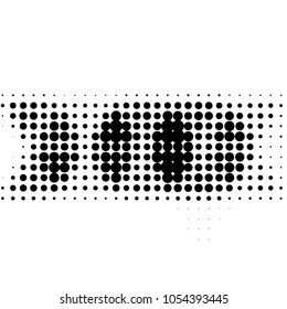Abstract grunge grid polka dot halftone background pattern. Spotted black and white vector line illustration
