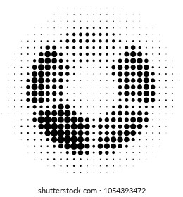 Abstract grunge grid polka dot halftone background pattern. Spotted black and white vector line illustration
