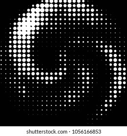 Abstract grunge grid polka dot halftone background pattern. Spotted black and white vector line illustration
