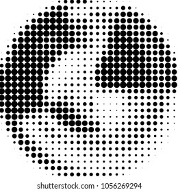 Abstract grunge grid polka dot halftone background pattern. Spotted black and white vector line illustration
