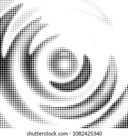 Abstract grunge grid polka dot halftone background pattern. Spotted black and white vector line illustration
