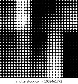 Abstract grunge grid polka dot halftone background pattern. Spotted black and white vector line illustration
