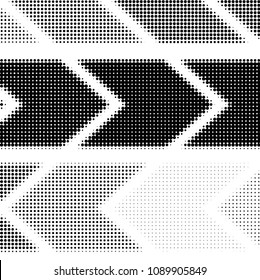 Abstract grunge grid polka dot halftone background pattern. Spotted black and white vector line illustration
