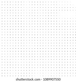 Abstract grunge grid polka dot halftone background pattern. Spotted black and white vector line illustration

