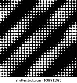 Abstract grunge grid polka dot halftone background pattern. Spotted black and white vector line illustration
