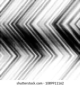 Abstract grunge grid polka dot halftone background pattern. Spotted black and white vector line illustration

