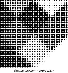 Abstract grunge grid polka dot halftone background pattern. Spotted black and white vector line illustration
