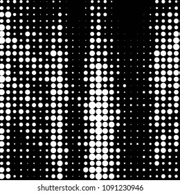 Abstract grunge grid polka dot halftone background pattern. Spotted black and white vector line illustration
