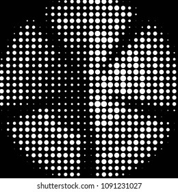 Abstract grunge grid polka dot halftone background pattern. Spotted black and white vector line illustration
