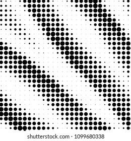 Abstract grunge grid polka dot halftone background pattern. Spotted black and white vector line illustration
