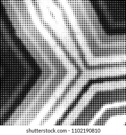 Abstract grunge grid polka dot halftone background pattern. Spotted black and white vector line illustration
