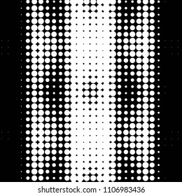 Abstract grunge grid polka dot halftone background pattern. Spotted black and white vector line illustration
