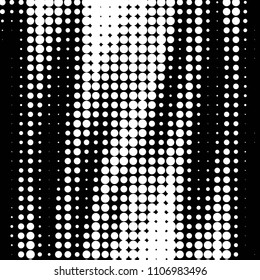 Abstract grunge grid polka dot halftone background pattern. Spotted black and white vector line illustration
