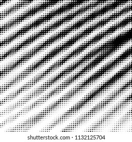 Abstract grunge grid polka dot halftone background pattern. Spotted black and white vector line illustration
