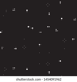Abstract grunge grid polka dot halftone background pattern. Spotted black and white vector line illustration