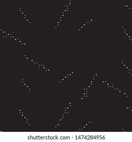 Abstract grunge grid polka dot halftone background pattern. Spotted black and white vector line illustration
