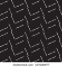 Abstract grunge grid polka dot halftone background pattern. Spotted black and white vector line illustration
