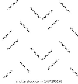 Abstract grunge grid polka dot halftone background pattern. Spotted black and white vector line illustration
