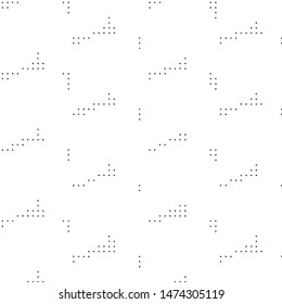 Abstract grunge grid polka dot halftone background pattern. Spotted black and white vector line illustration