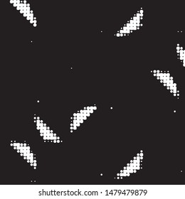 Abstract grunge grid polka dot halftone background pattern. Spotted black and white vector line illustration