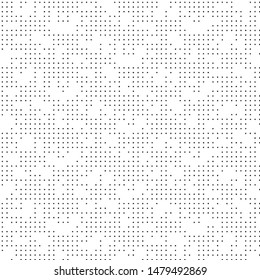 Abstract grunge grid polka dot halftone background pattern. Spotted black and white vector line illustration