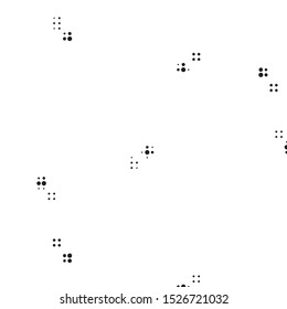 Abstract grunge grid polka dot halftone background pattern. Spotted black and white vector line illustration