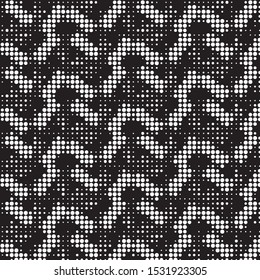 Abstract grunge grid polka dot halftone background pattern. Spotted black and white vector line illustration