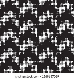 Abstract grunge grid polka dot halftone background pattern. Spotted black and white vector line illustration