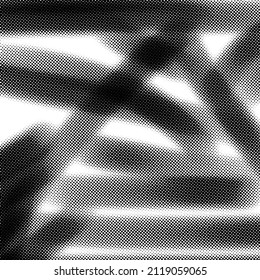 Abstract grunge grid polka dot halftone background pattern. Spotted black and white line illustration. Textures.