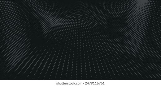 Abstractas grunge grid polka dot semitono patrón de fondo. Ilustración de línea en blanco y negro. Texturas.