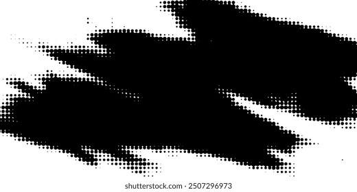 Abstract grunge grid polka dot halftone background pattern. Spotted black and white line. 