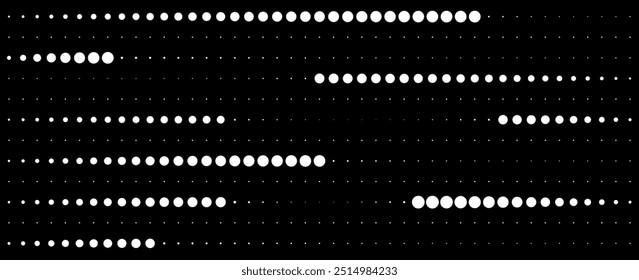 Abstract grunge grid polka dot halftone background pattern. Spotted black and white line. vector