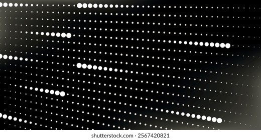 Abstract grunge grid polka dot halftone background pattern. Spotted black and white line illustration. Textures.