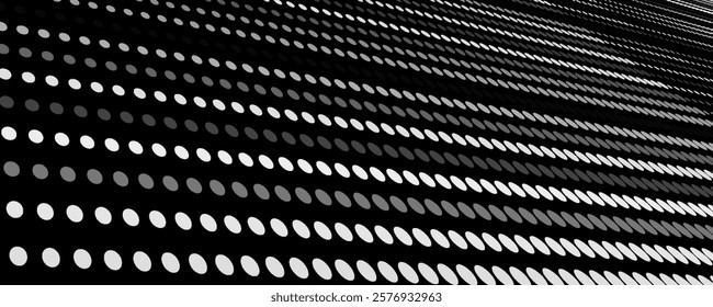Abstract grunge grid polka dot halftone background pattern. Spotted black and white line illustration. Textures.
