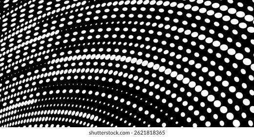 Abstract grunge grid polka dot halftone background pattern. Spotted black and white line illustration. Textures.