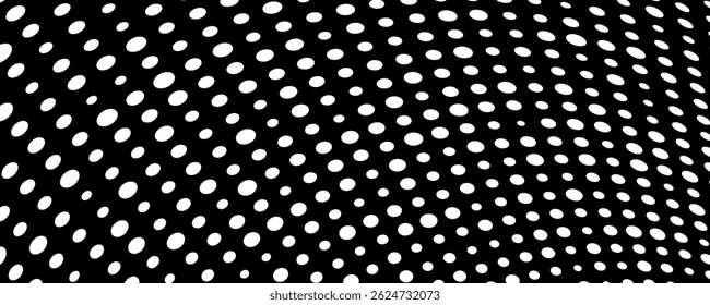 Abstrato grade grunge polka ponto meio-tom padrão de fundo. Ilustração de linha preta e branca manchada. Texturas.