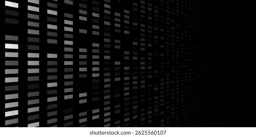 Abstraktes farbiges Rastermuster aus Polka-Punkt-Halbton-Hintergrund. Schwarz-weiße punktierte Liniengrafik. Texturen.