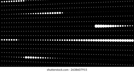 Abstract grunge grid polka dot halftone background pattern. Spotted black and white line illustration. Textures.