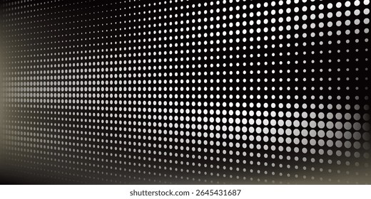 Abstract grunge grid polka dot halftone background pattern. Spotted black and white line illustration.vector eps10