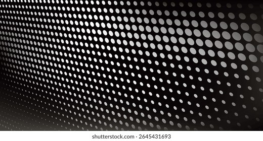 Abstract grunge grid polka dot halftone background pattern. Spotted black and white line illustration.vector eps10