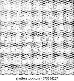 Abstract grunge grid polka dot background pattern. Spotted halftone line vector illustration