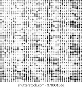 Abstract grunge grid polka dot background pattern. Spotted line vector illustration