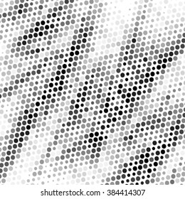 Abstract grunge grid polka dot background pattern. Spotted line vector illustration