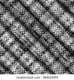 Abstract grunge grid polka dot background pattern. Spotted halftone line vector illustration