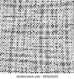 Abstract grunge grid polka dot background pattern. Spotted halftone vector line illustration

